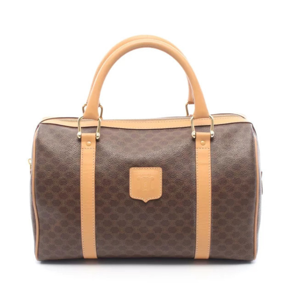Celine Macadam handbag canvas leather brown